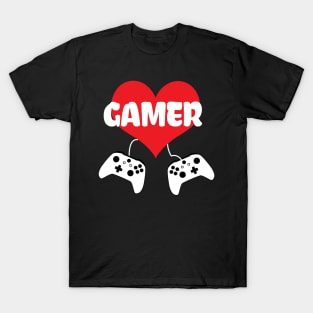 Gamer Heart With Video Game Controller T-Shirt